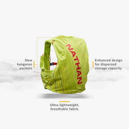 Unisex Pinnacle Race Vest W/ 12L Hydration Pack, Running Vest with Water Bladder, Hydration Vest for Running Women, Water-Resistant, Moisture Wicking