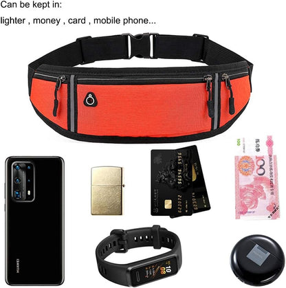 Running Belt Fanny Pack Fitness for Men and Women Outdoor Waterproof Running Belt with Adjustable Strap for Travel Hiking Running Casual Hands Free Wallets Waist Bag Grey Large JL0003 Phone