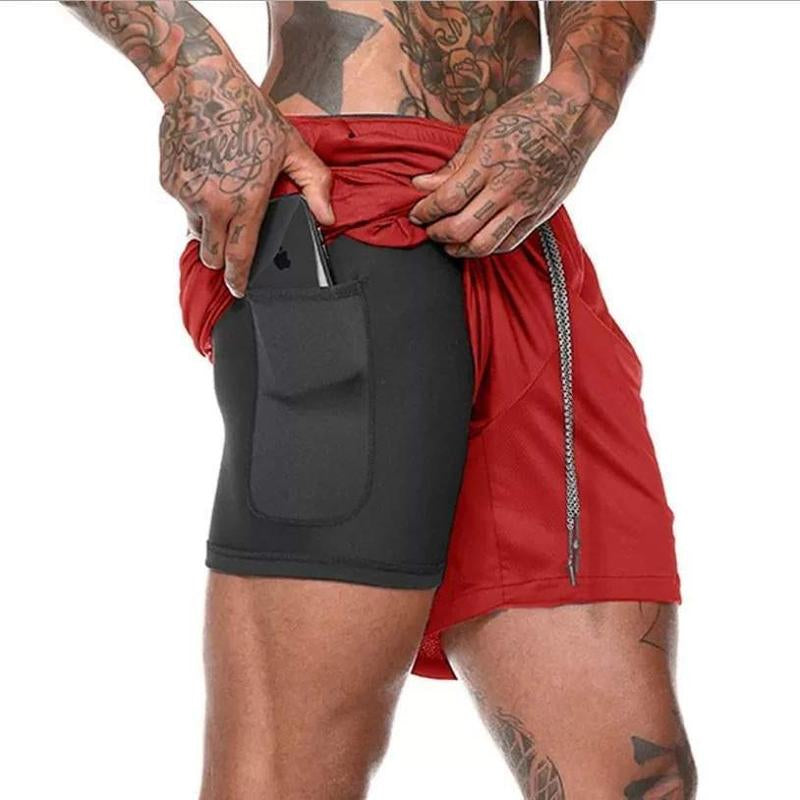 2In1 Mens Running Shorts, Storm Grey | Storm Grey Running Shorts