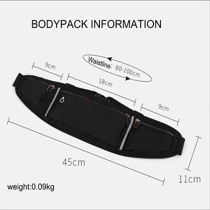Running Belt Fanny Pack Fitness for Men and Women Outdoor Waterproof Running Belt with Adjustable Strap for Travel Hiking Running Casual Hands Free Wallets Waist Bag Grey Large JL0003 Phone