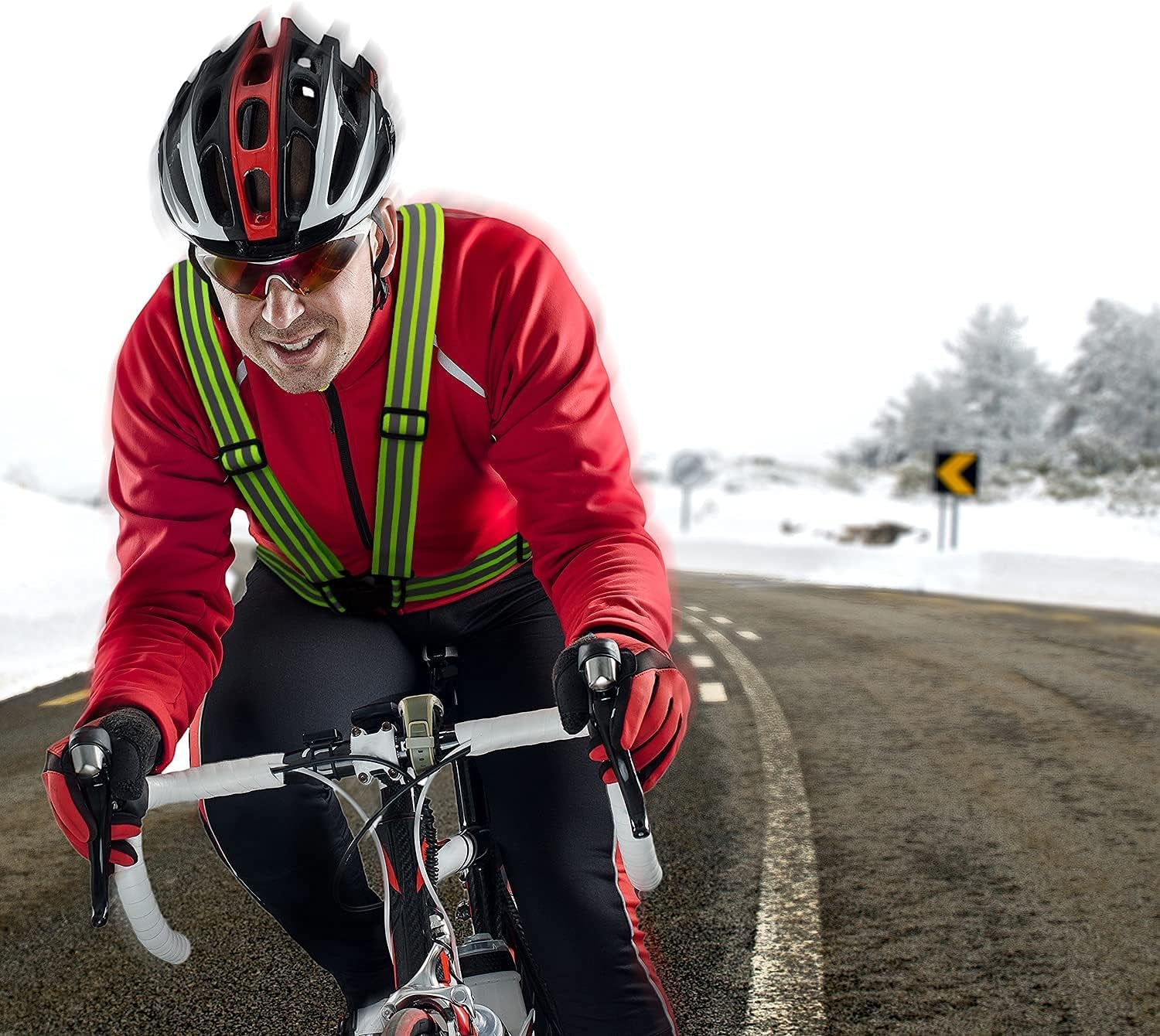 Reflective Vest Running Gear 2 Pack,Reflective Running Vests Belt, Safety Running Vest for Night Running,Cycling