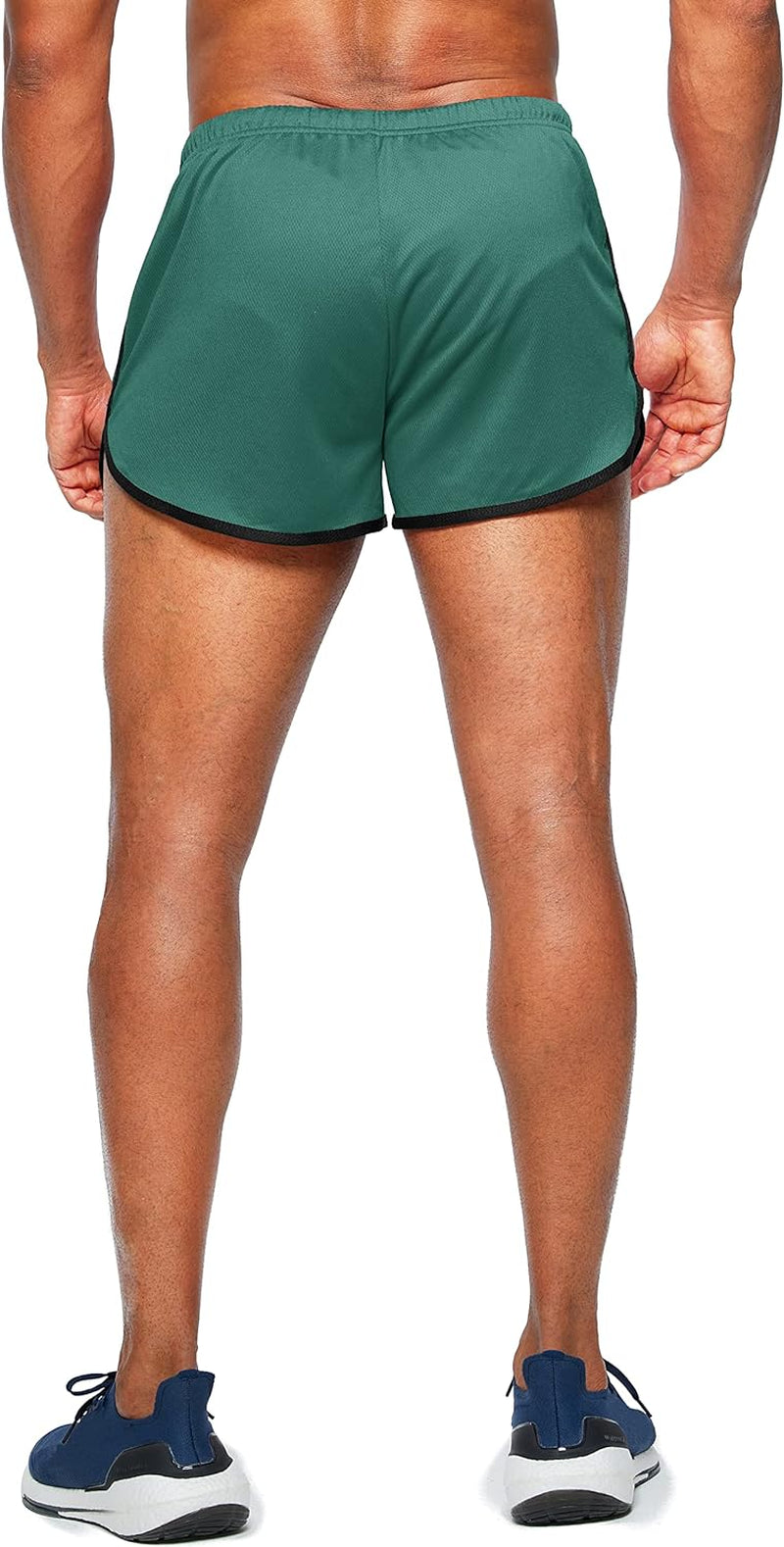 Men'S Running Shorts 3 Inch Quick Dry Gym Athletic Jogging Shorts with Zipper Pockets