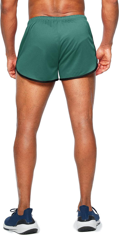 Men'S Running Shorts 3 Inch Quick Dry Gym Athletic Jogging Shorts with Zipper Pockets