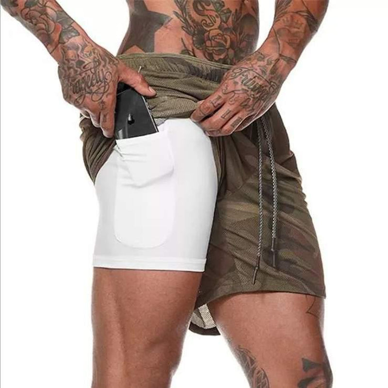 2In1 Mens Running Shorts, Storm Grey | Storm Grey Running Shorts