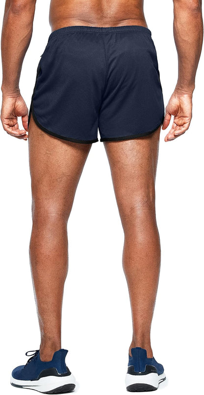 Men'S Running Shorts 3 Inch Quick Dry Gym Athletic Jogging Shorts with Zipper Pockets
