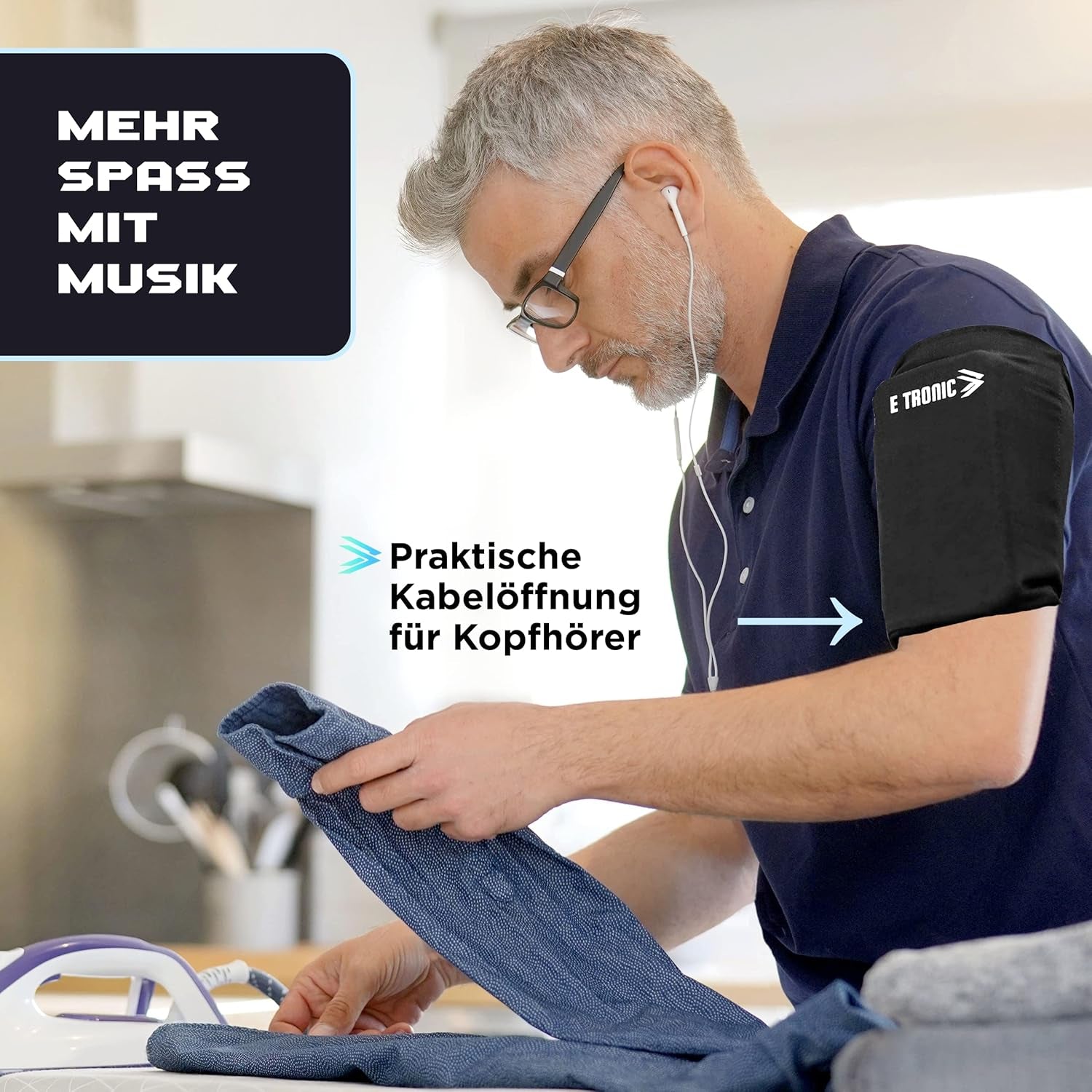 Phone Holder for Running, Cell Phone Arm Bands with Reflective Logo, Phone Strap Armband Fits Iphone and Android, Use for Running, Walking, Hiking and Biking, Gray, XL