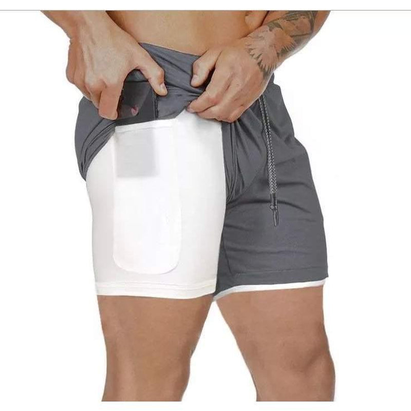 2In1 Mens Running Shorts, Storm Grey | Storm Grey Running Shorts