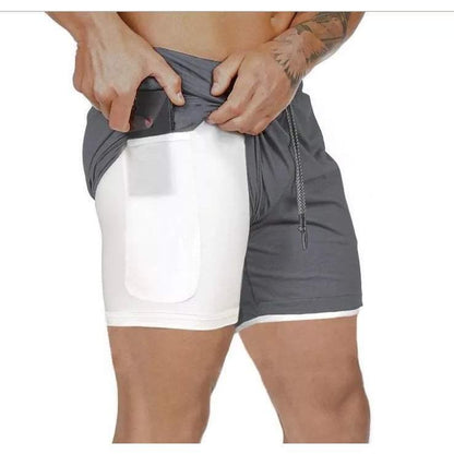 2In1 Mens Running Shorts, Storm Grey | Storm Grey Running Shorts