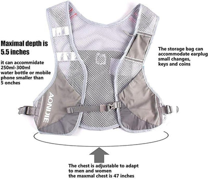 Marathon Running Vest Pack Water Hydration Backpack Outdoor Sport Bag Cycling Camping Climbing Rucksack